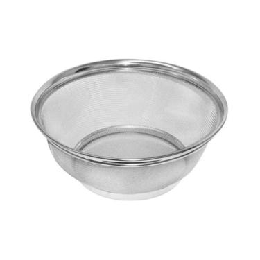 Imagem de Escorredor Multiuso Redondo de 25cm Lavar Alimentos Cor Inox - Origina