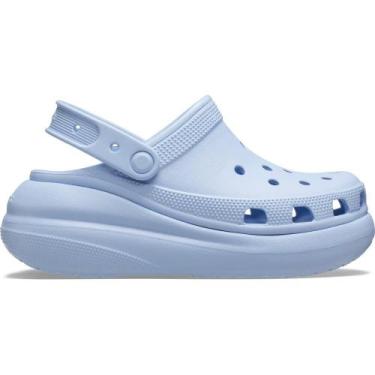 Imagem de Sandália crocs classic crush platform clog blue calcite, 43, Blue calc