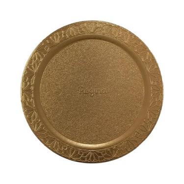 Imagem de Cakeboard Redondo Suporte Bolo - 24cm - Regina, Dourado