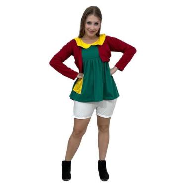 Imagem de Fantasia Da Chiquinha Feminina Adulta Cosplay - Vendaval, G, Vermelho/