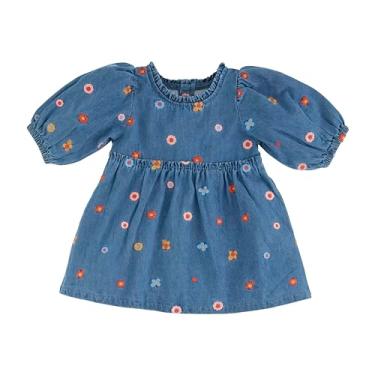 Imagem de Mud Pie Vestido infantil para bebês meninas, Azul, 3 Anos