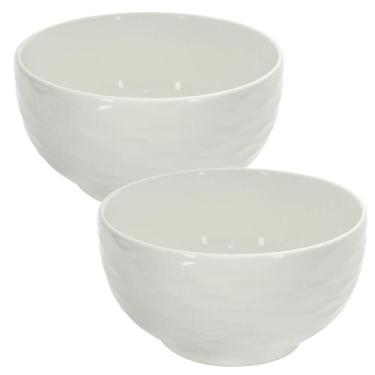 Imagem de Bowl Tigela de Porcelana Branco 400ml Kit com 2 Peças - Lyor