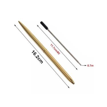 Imagem de Caneta Dourada Minimalista Tinta Preta Permanente - Bisou Papier, Dour