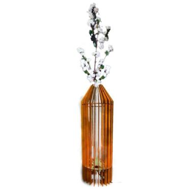 Imagem de Vaso de Chão Decorativo Grande MDF PENEDO - CORALISA, MDF CRU, 90x20cm