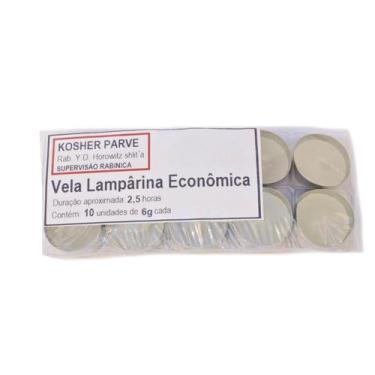 Imagem de Refil De Velas De Lamparina Shabat Parve 10 Und Kosher 2,5 horas - nac