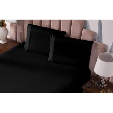 Imagem de Fronha Prática Malha Gel Lisa com Vira 2 Peças Preto - Ametista Decora