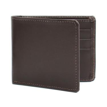 Imagem de Carteira Masculina Couro Café Porta Cartão e Porta Notas - Jalad, 01, 