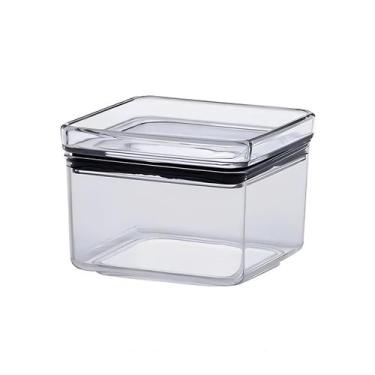 Imagem de Pote Quadrado Hermético 480ml Empilhavel Pote De Armários - Paramount,