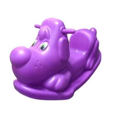 Imagem de Gangorra Cachorrinho infantil - ROXO - para meninas em playground  - V