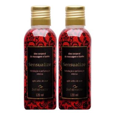 Imagem de 2 Óleo Corporal Para Banho e Massagem Sensualize Sofisticatto 120ML