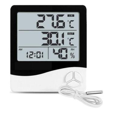 Imagem de Relógio Temperatura Umidade Termo-higrômetro Digital - Exbom, Ambiente