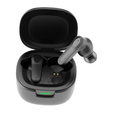 Imagem de AsrMyjcx Fones de ouvido com tradução instantânea suportam vários idiomas para trabalho/reuniões/viagens Fones de ouvido leves BT 5.4, Preto