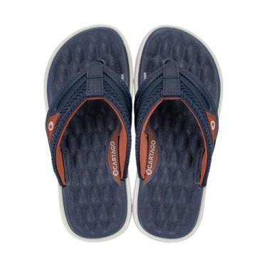 Imagem de Chinelo Cartago Malta Meninos Infantil Confortável, Cinza, Azul, Marro