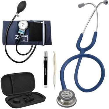 Imagem de Kit Estetoscópio Littmann Classic III + Esfigmomanômetro + Case + Lant