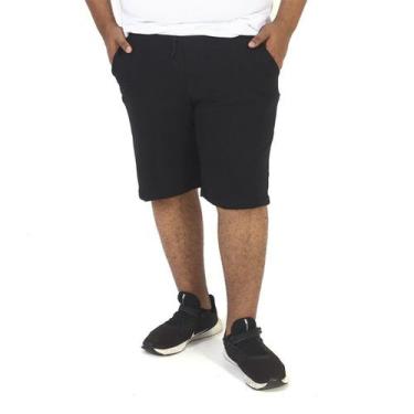 Imagem de Bermuda Moletom Masculina Básica Plus Size Confortável - TechMalhas, P