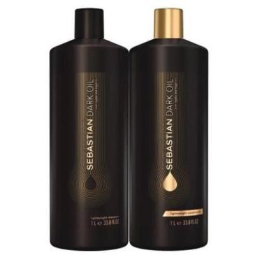Imagem de Kit Sebastian Dark Oil Shampoo E Condicionador 1L - Sebastian professi