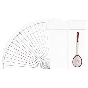 Imagem de Doutop Sacos adesivos transparentes para violoncelo, 100 peças, sacos de plástico OPP autovedantes de 1 mil de comprimento, sacos de celofane resseláveis para padaria, joias, artesanato, velas,