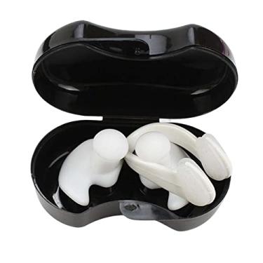 Imagem de Aymzbd Tampões para Natação E Protetores Auriculares para Natação para Esportes Aquáticos, Branco