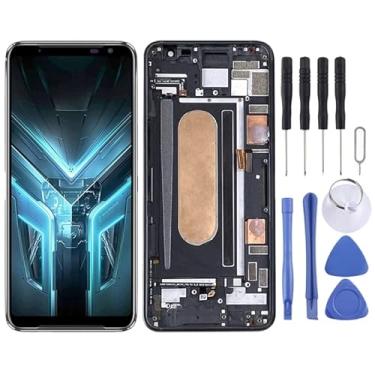 Imagem de tela Tela Original OLED LCD para for ASUS ROG Telefone 3 ZS661KS I003DD Digitalizador conjunto completo com quadro preto) substituição da tela