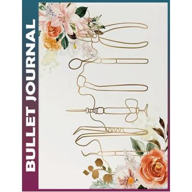 Imagem de Bullet Journal: Dentist Art Dot Grid Paper, Invest few minutes daily to Physical, Mental and Emotional Health Planner, Record To Do Tracker Notebook ... Ruled 110 Pages Undated, Quotes on Every Page