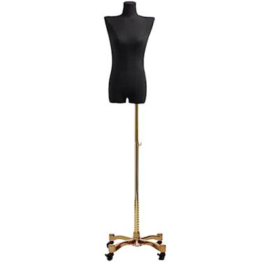 Imagem de Multiuso Manequim de ombro reto plástico metade do corpo manequim feminino para roupas com suporte destacável montar Janela