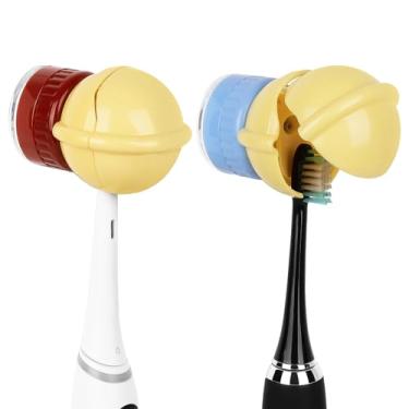 Imagem de Linkidea Suporte de escova de dentes elétrico adesivo com capa, suporte para escova de dentes elétrica, organizador de escova de dentes compatível com Oral-B iO Series, Sonicare ProtectiveClean, 7AM2M