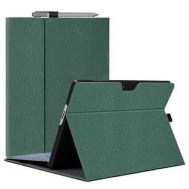 Imagem de Megoo Capa Surface Pro 9 para Microsoft Surface Pro 11/10/9 33.0 cm, capa fólio de ajuste de vários ângulos com suporte para caneta Stylus compatível com teclado tipo Cover (ciano)