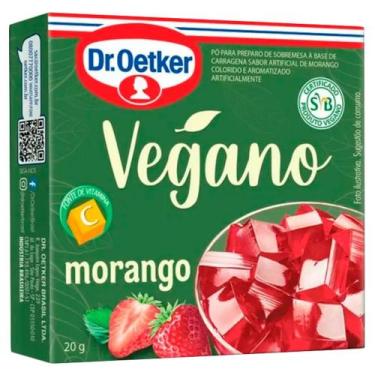 Imagem de Gelatina Dr. Oetker Vegana Sabor Morango 20g - DR.Oetker