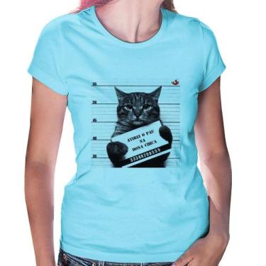 Imagem de Baby Look Atirei o pau na Dona Chica - Foca na Moda, Azul bebê, GGG