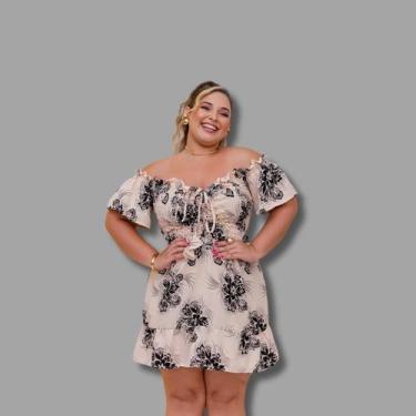 Imagem de Vestido Plus Size Estampado Ciganinha Elastec 0593 - Bellucy Modas, Am