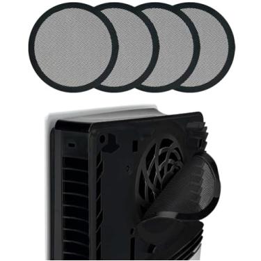 Imagem de Chanvoo Protetor de proteção contra poeira PS5 Slim/Pro, pacote com 4, tela de filtro à prova de poeira, capa protetora contra poeira de malha respirável de alta densidade para ventilador de