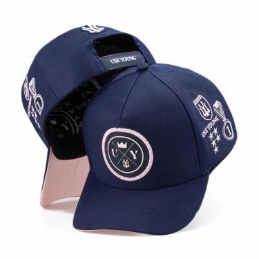 Imagem de Boné Feminino Preto Ajustável Aba Curva Use Young Snapback, Azul