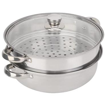 Imagem de Cesta de, de Aço Inoxidável Aço Inoxidável Aço Aço Vaporizador de 2 Camadas de 2 Camadas a de Bolinho de para Cozinhar Legumes, Frutos do Mar, Sopas, Ensopados e Macarrão