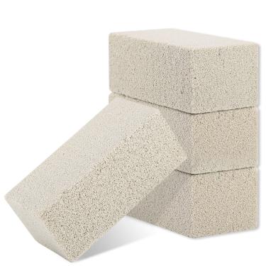 Imagem de MOWOT Blackstone Bloco de pedra de limpeza de tijolos para churrasco, resistente, com topo plano, tijolos, pedra-pomes, limpador de chapa antiarranhões para remover graxas, manchas, resíduos - pacote