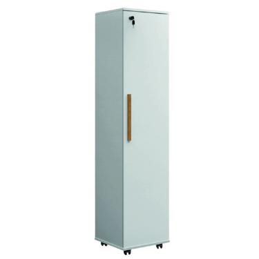 Imagem de Armário Multiuso Lavanderia Com Chave e Rodízios 1 Porta Lune Branco J&A