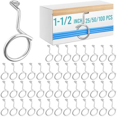 Imagem de Blulu 25 anéis de freio para fio e cabo de baixa tensão, anéis de freio de montagem de parafuso de 3,5 cm para montagem de cabos Cat 6 ou Cat 7 em concreto de madeira e superfície de tijolo