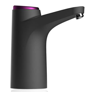 Imagem de Bomba de Garrafa de água Elétrica, Carregamento USB Pressione Start Mute Universal Potting Water Dispenser for Intelligent Home Office (cinza escuro)