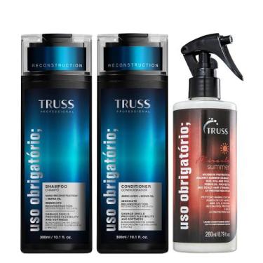 Imagem de Truss Uso Obrigatório Kit Shampoo Condicionador e Miracle Summer Recon