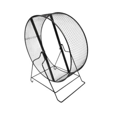 Imagem de ＡＷＨＡＯ Acessórios para gaiola de roda de hamster de metal com suporte silencioso de suporte para ouriços, 32cm