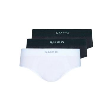 Imagem de Kit com 3 Cuecas Slip Lupo 681-001 Colorido, Cinza, M