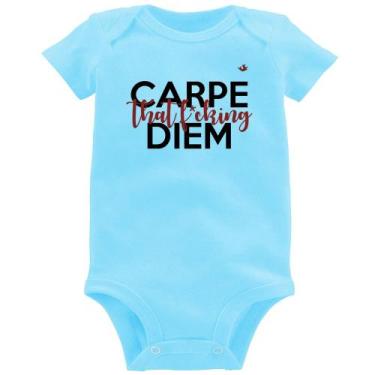 Imagem de Body Bebê Carpe that fucking Diem - Foca na Moda, Azul bebê, G