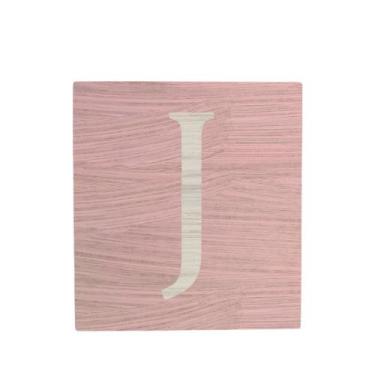 Imagem de Cubo Rosa Bebê Letra Branca Festa Chá de Bebê Decoração 8x8x8 Cm Mdf M