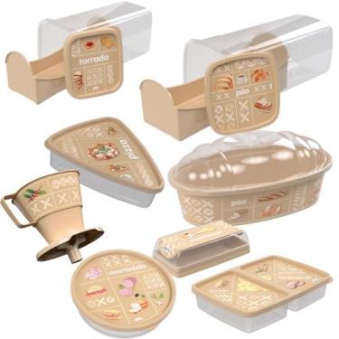 Imagem de Kit porta frios, mortadela, pães, manteiga, torrada, pizza e suporte d