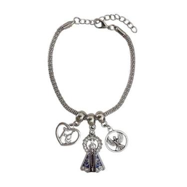 Imagem de Pulseira Com Berloques Nossa Senhora Aparecida Fé Divino - Equilíbrio 