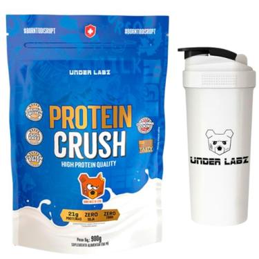 Imagem de Combo Under Labz - Whey Protein Crush 900g - Sabor Doce de Leite + Coqueteleira
