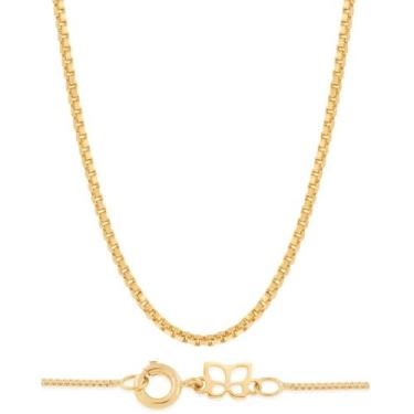 Imagem de Rommanel 531311 Cordão Venezina Feminino Tamanho 50cm Banhado A Ouro 1