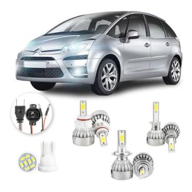 Imagem de Lampada Led Citroen C4 Picasso 2006 A 2015 H16 H7 H1 20000lm - V10, Br