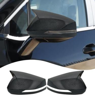 Imagem de MUXEE Capa de espelho lateral, para KIA Sportage 2023 2024 2025 2026, 2 peças de conjuntos de capa de seta com buzina, acessórios esportivos de carro - fibra de carbono