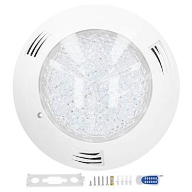 Imagem de Piscina de piscina 300 Lâmpada remota RGB RGB AC12V IP68 30W para iluminação de iluminação externa Lâmpada PC+Abs Material 26 cm de diâmetro 1108g Peso