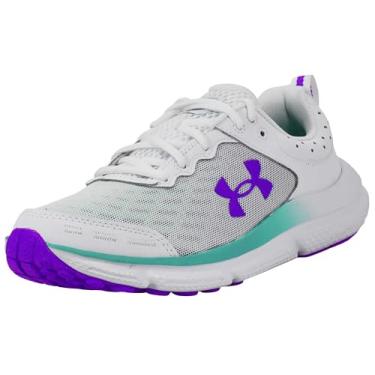 Imagem de Under Armour Tênis de corrida feminino Charged Assert 10, Branco/verde cometa/violeta virtual, 40